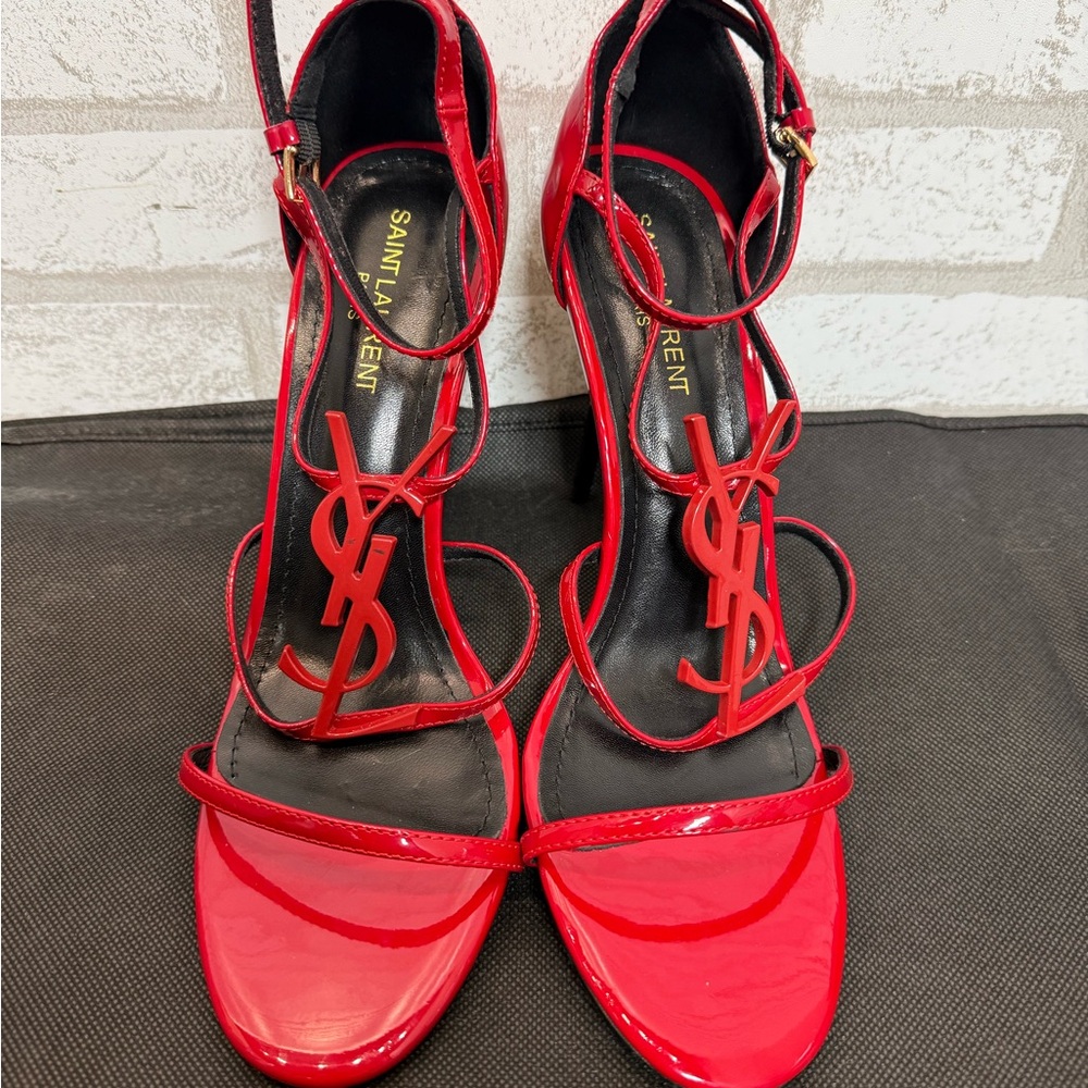 Saint Laurent Glossy Red Heels